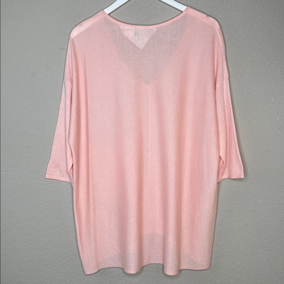 Kerisma Women's "Raven" Pink Coral Lightweight Knit Wool Blend Tunic Top Sz M/L - Picture 5 of 12